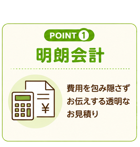 いしだのリフォームお約束① 明朗会計