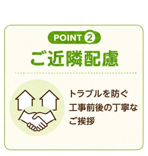いしだのリフォームお約束② ご近隣配慮
