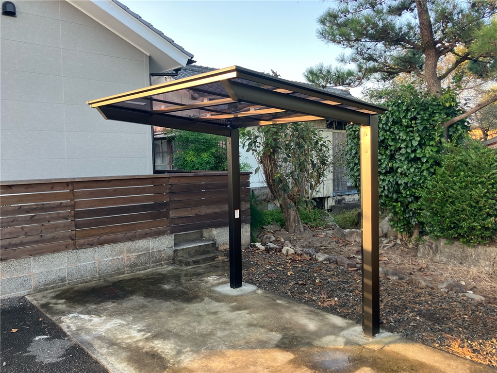 サイクルポート フーゴミニ 施工後