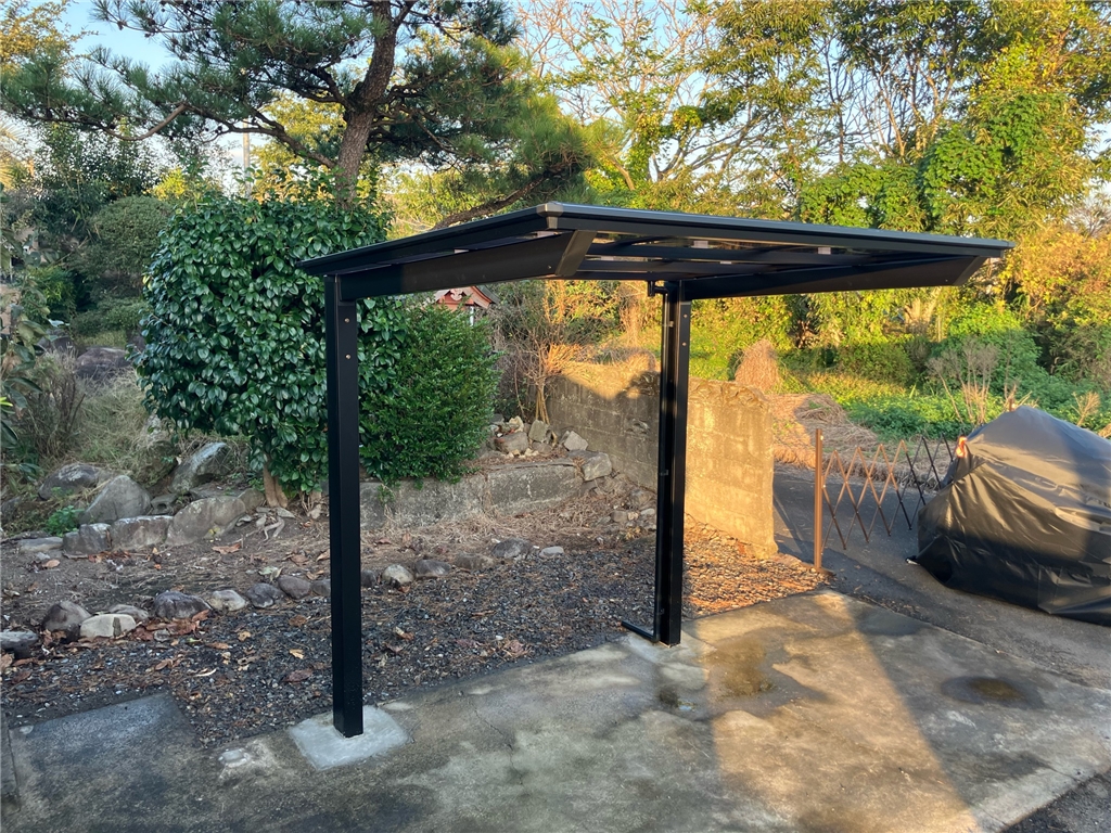 サイクルポート フーゴミニ 施工後