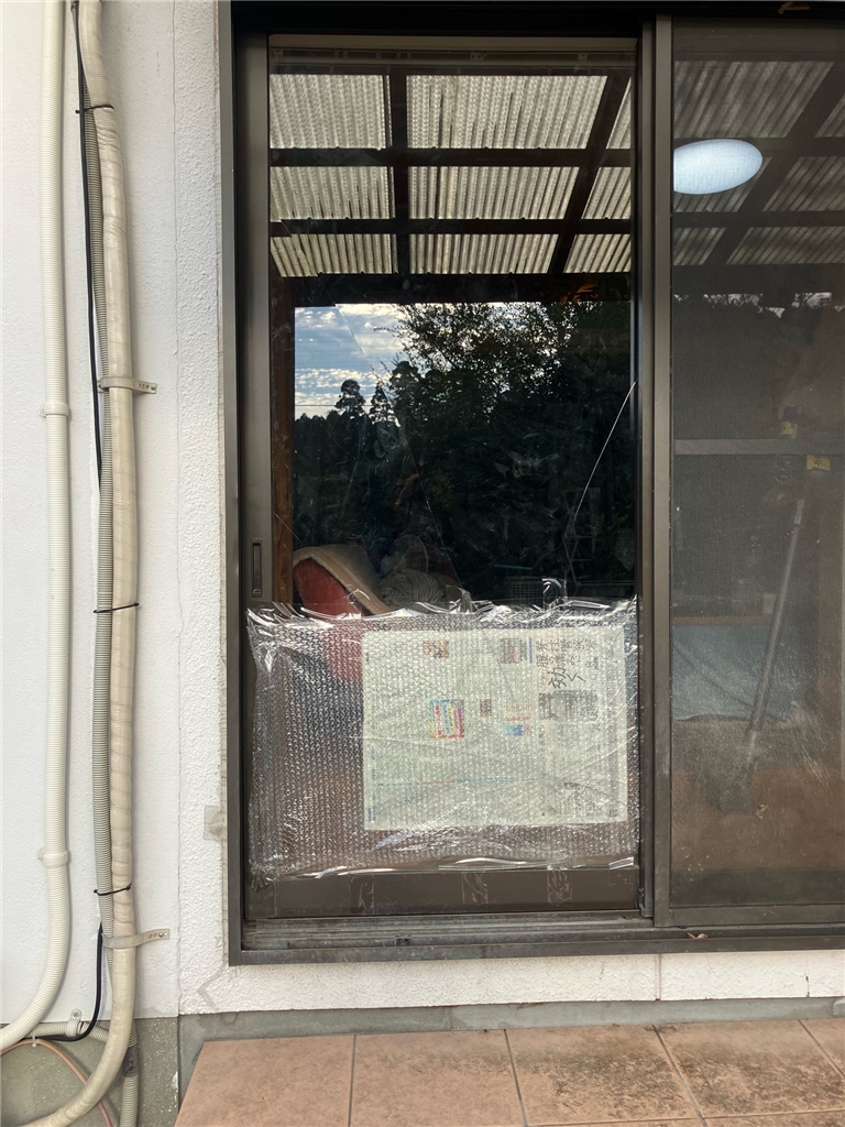 ガラス交換　施工前