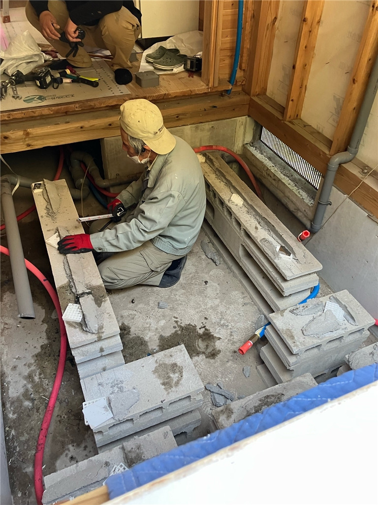 水回りリフォーム 施工中