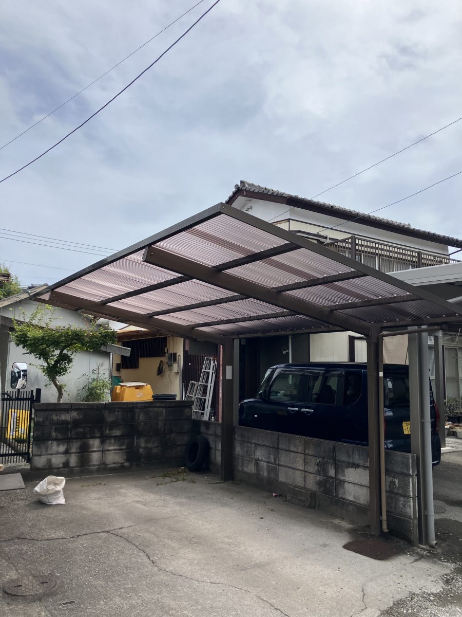 カーポート　屋根貼り替え後