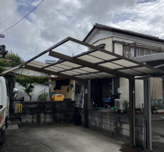 カーポート　屋根貼り替え前